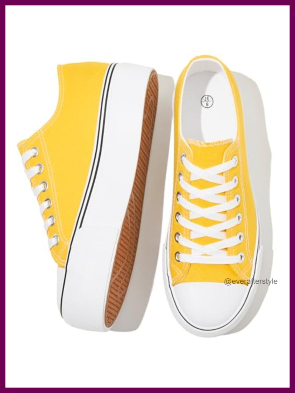 Platform Sneakers Canvas Lace Up Casual Walking Shoes